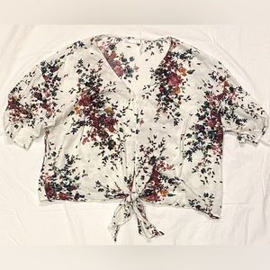 Crop top with tie front